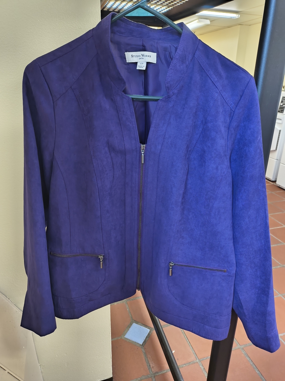 Studio Works Women's Violet Suede Zip Jacket